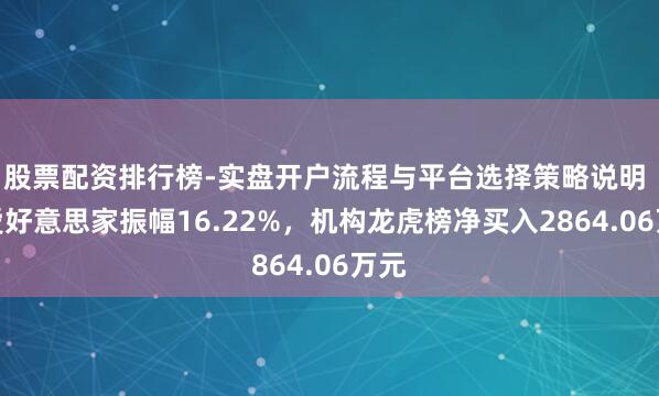 股票配资排行榜-实盘开户流程与平台选择策略说明 真爱好意思家振幅16.22%，机构龙虎榜净买入2864.06万元
